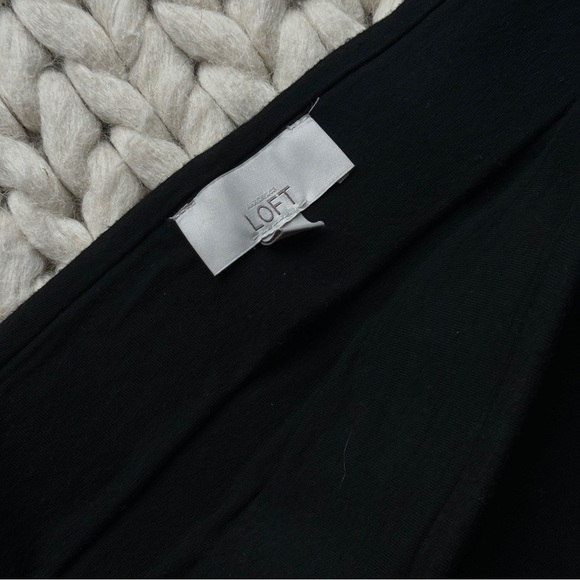 Loft Knit Pencil Skirts Black Striped XS - Picture 3 of 4